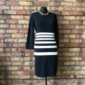 Ralph Lauren Black and white stripe body con dress